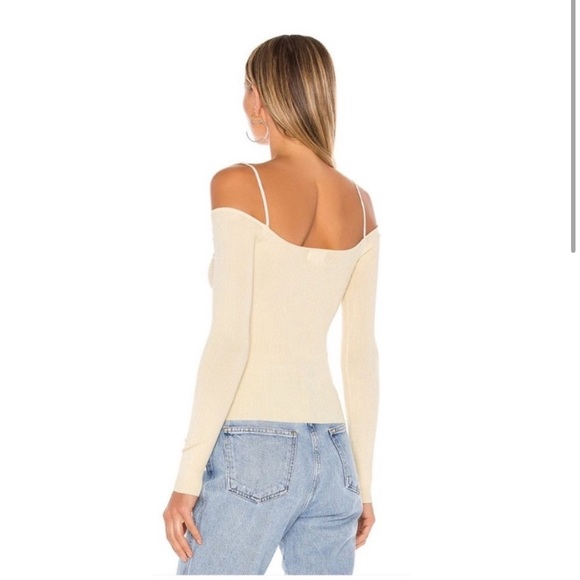 REVOLVE LPA off the shoulder sweater top medium - Picture 3 of 9